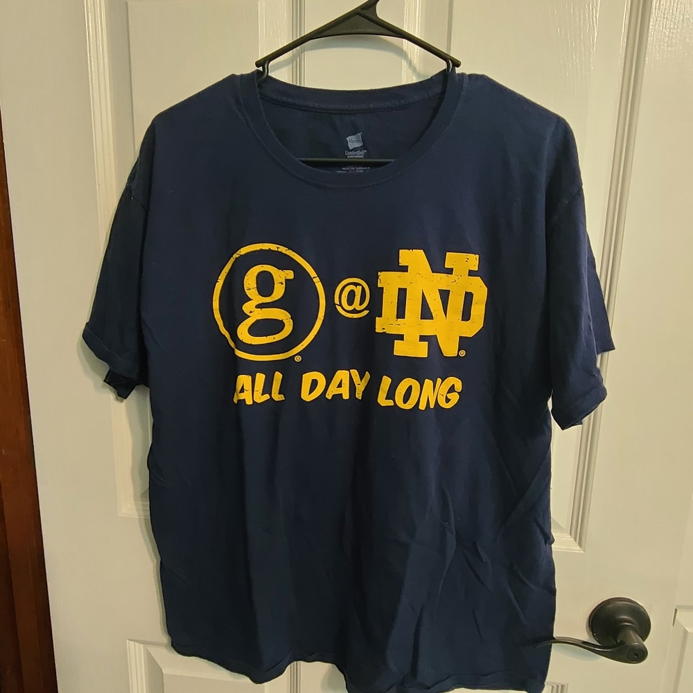 Notre Dame Rocking the House Double Sided T Shirt Sz Large